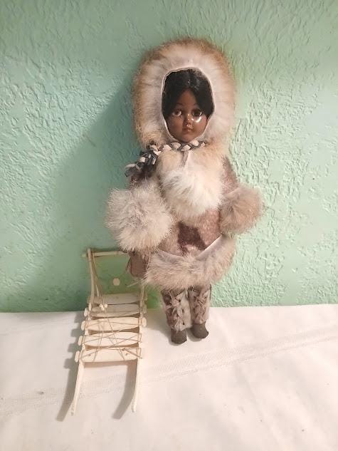 Antique Eskimo Doll - Etsy