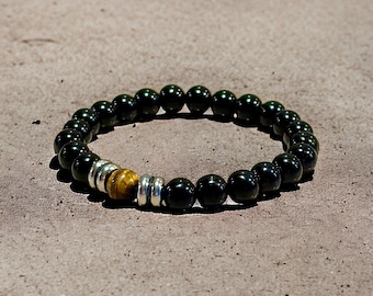 Mens bracelet gemstone, mens jewelry