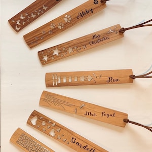 Personalized Wooden Bookmark pick from many designs