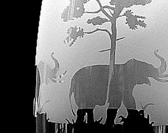 Elephant under tree gift vase