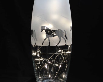 horse gift vase with lights