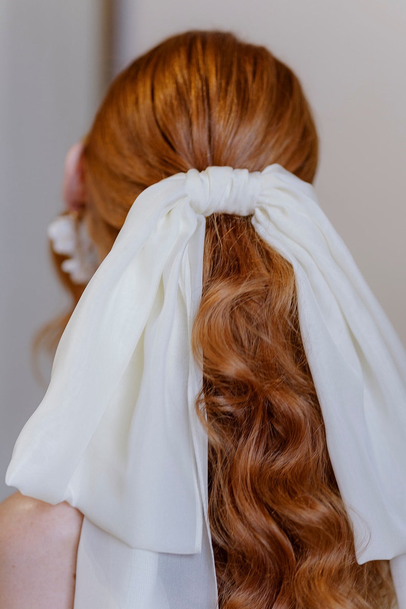 Beautiful Silk Chiffon Bridal Bow Large image 2