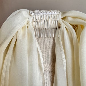 Beautiful Silk Chiffon Bridal Bow Large image 5