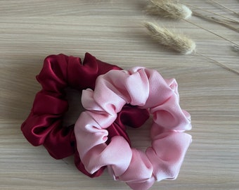 Set of 2 midi silk scrunchies Valentines Bundle Gift