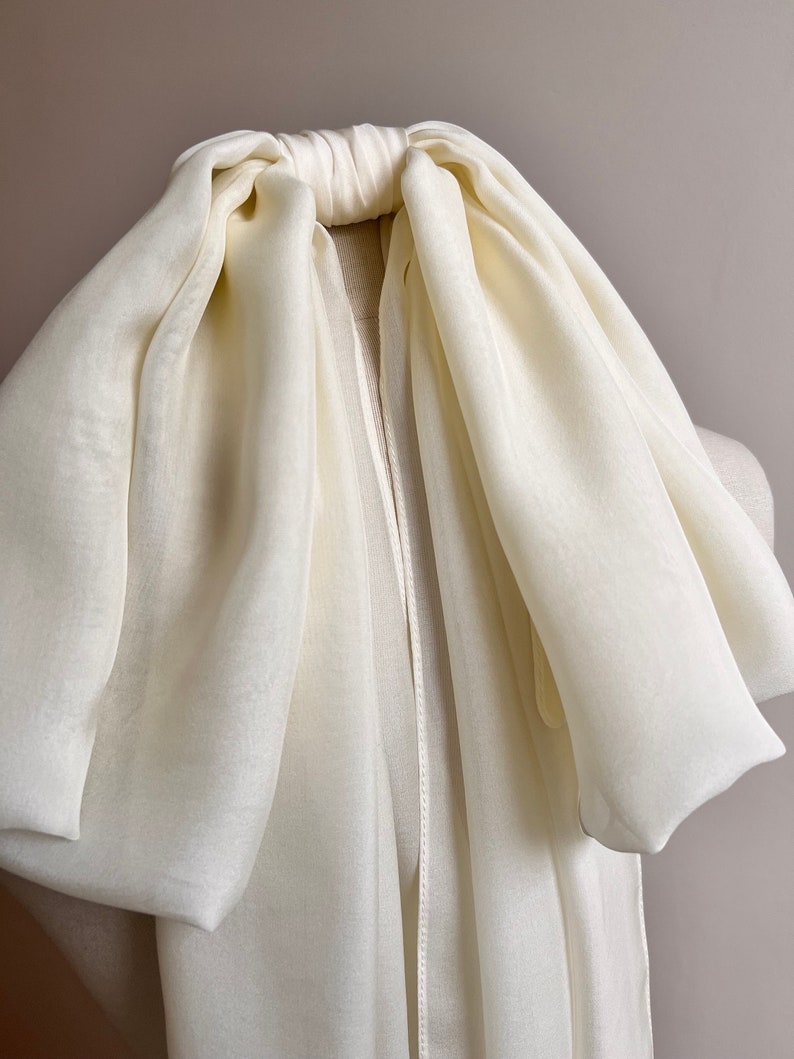 Beautiful Silk Chiffon Bridal Bow Large image 6