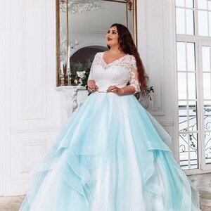 Plus Size ruffle wedding dress with sleeves, plus size wedding dress with ruffles, plus size bridal dress, ruche wedding dress, ALL SIZES