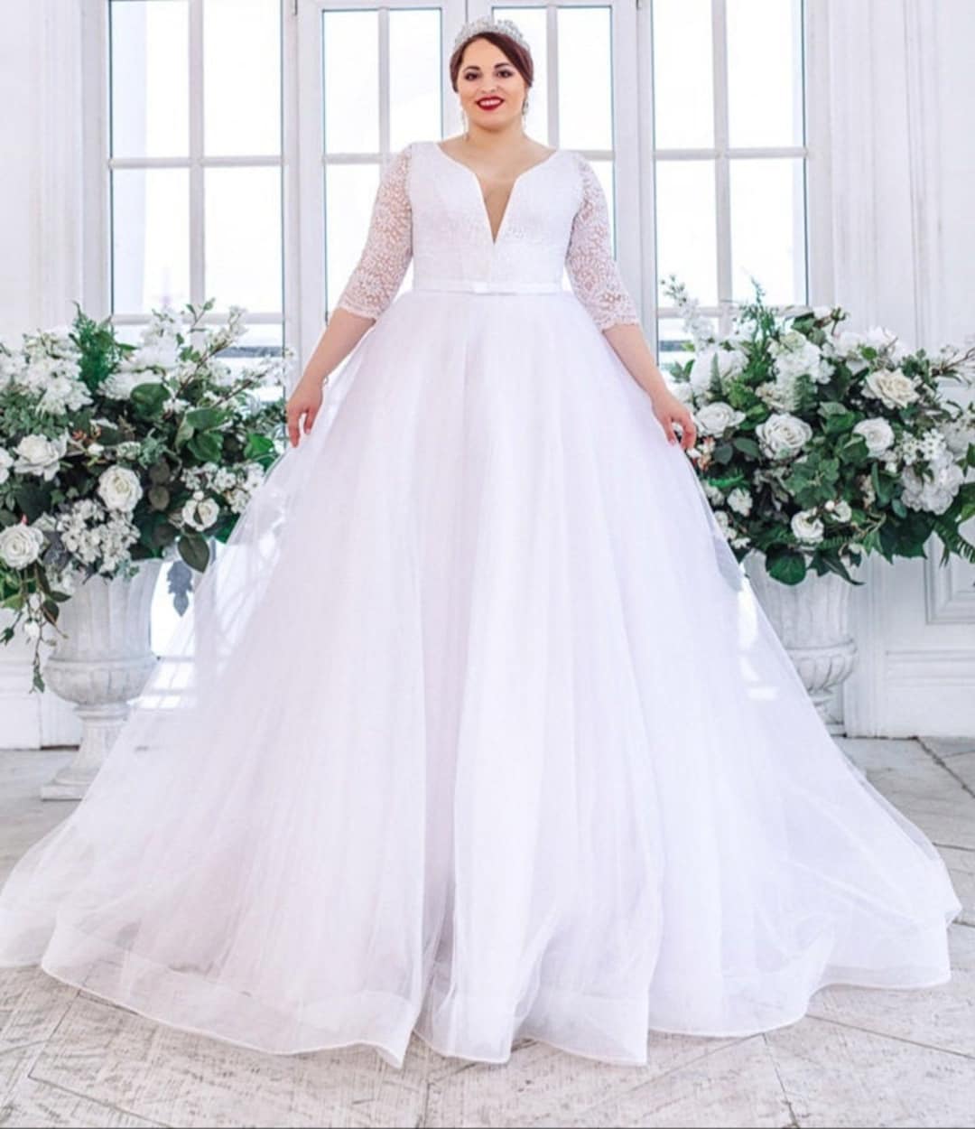 Plus Size Soft Lace and Tulle Wedding Dress 3XL Wedding Dress 4XL Wedding Dress 5XL Wedding Dress Brautkleid Plus Size Plus Size Bride Etsy