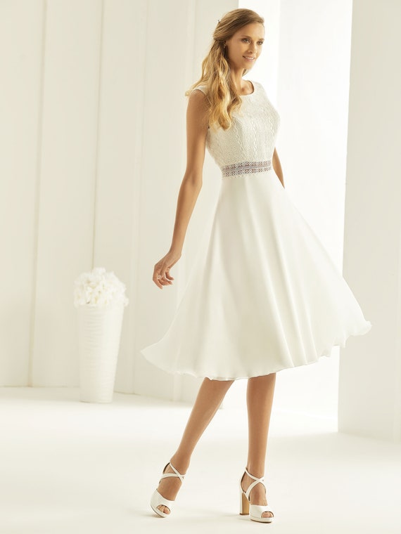 Short Chiffon Bridal Dress Short ...