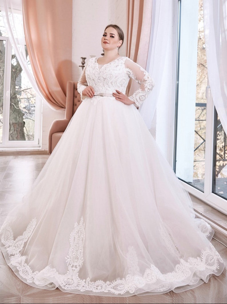 Plus Size Princess Wedding Dress Royal Wedding Dress Plus - Etsy