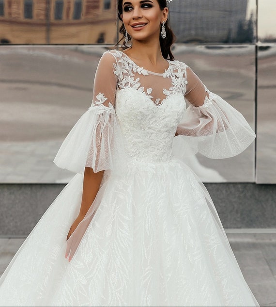 Stunning Glam and Shine Princess Wedding Dress Princess Bride