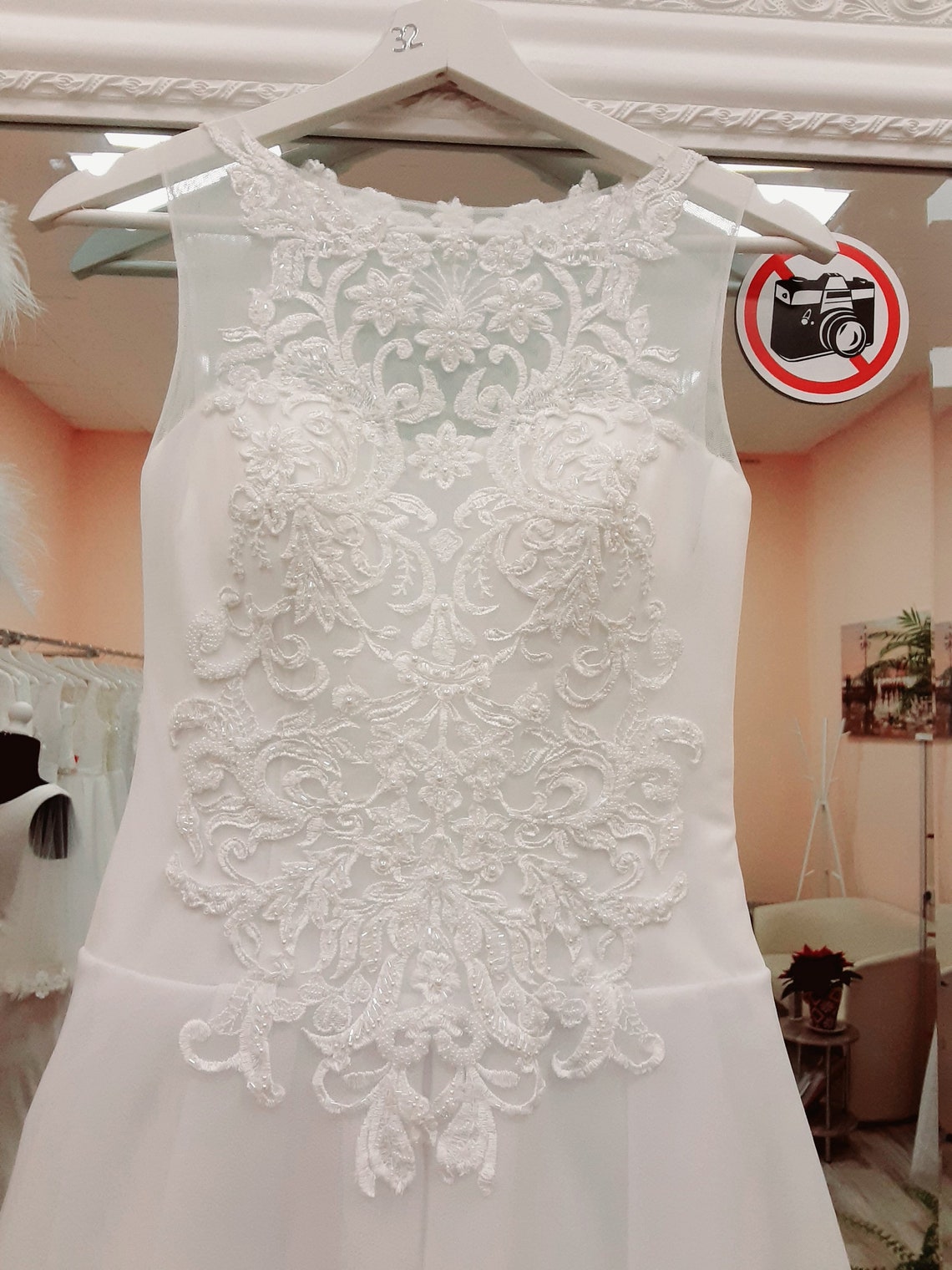 XXS A line Wedding Dress beautiful beaded bodice bridal Etsy