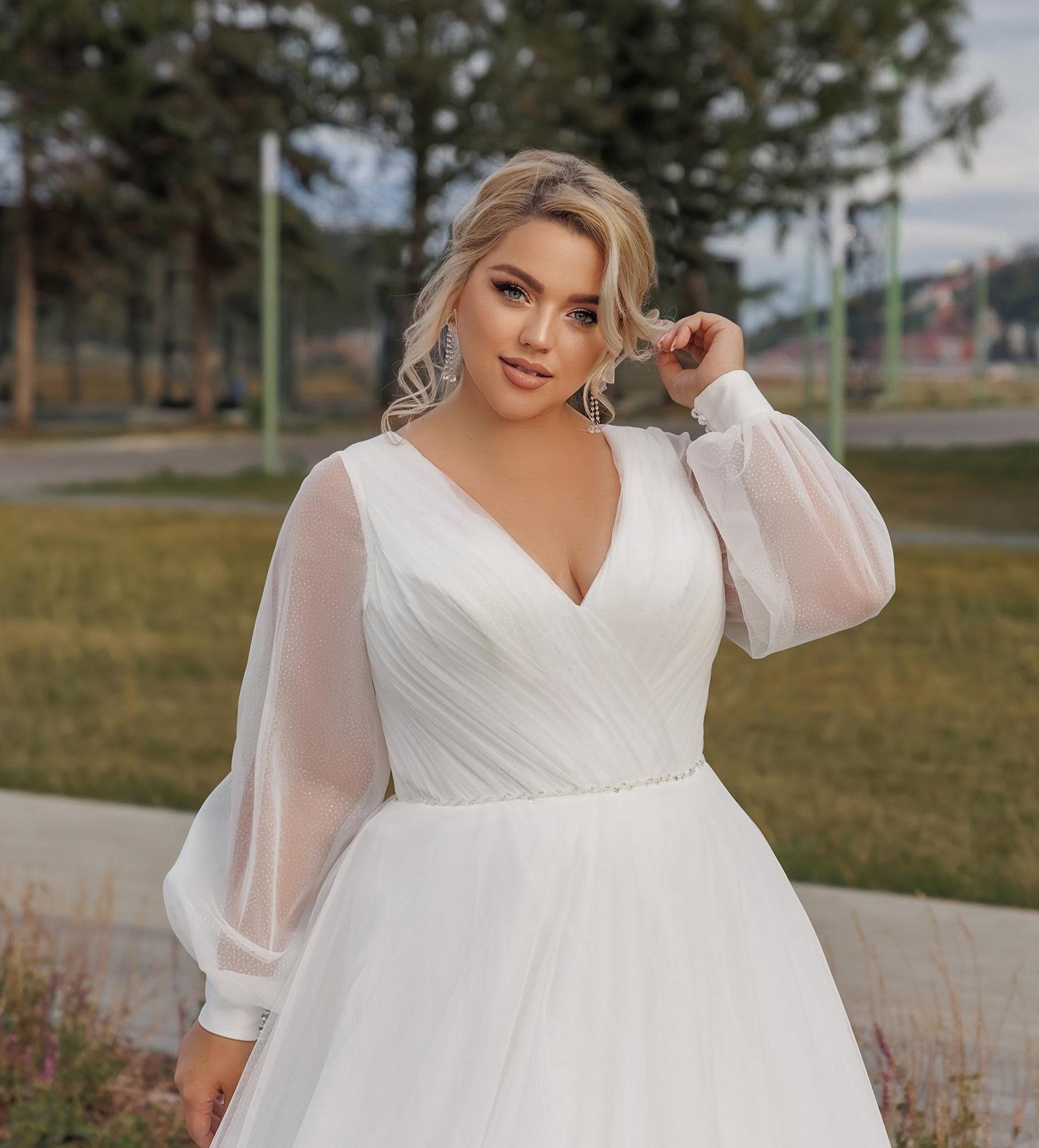 plus size short wedding dress