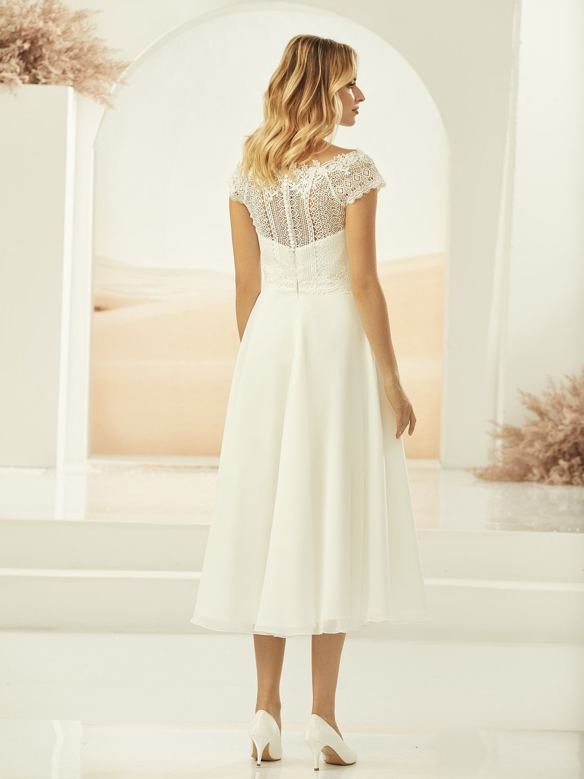 A-line Short Wedding Dress Short Chiffon Wedding Dress - Etsy