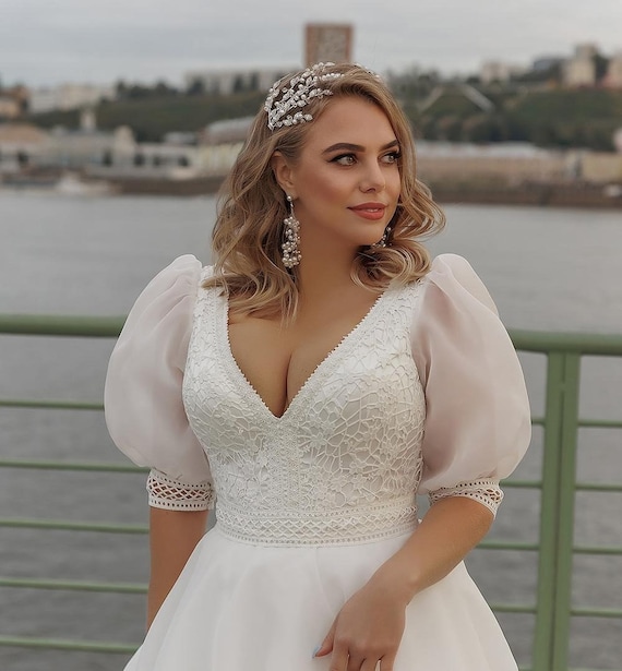 plus size wedding dresses with sleeves