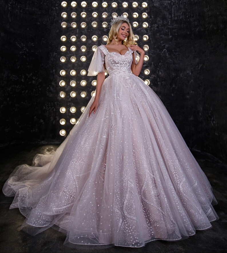 Stunning Sparkly and Shiny Princess Wedding Dress Gorgeous - Etsy