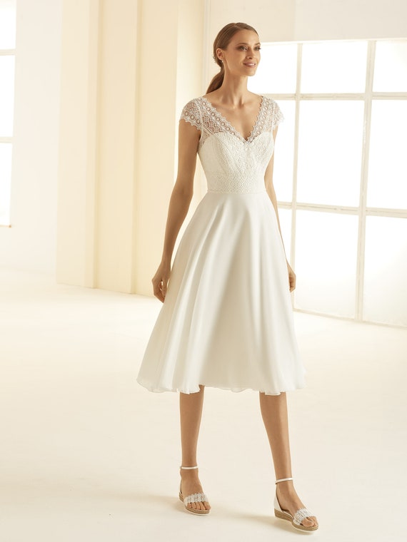 Short Wedding Dress Chiffon Wedding ...