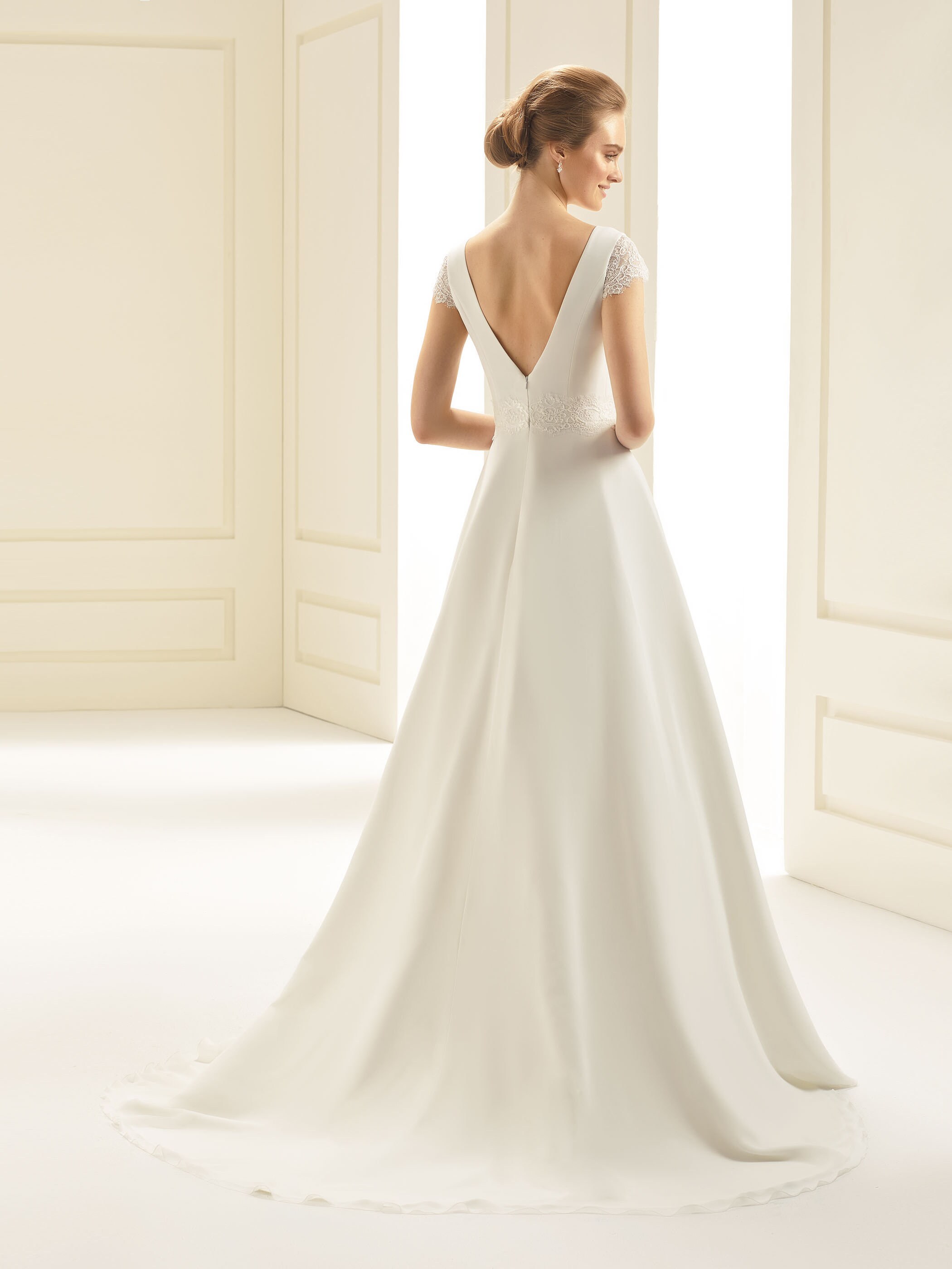 A line elegant lace and chiffon wedding dress elegant a line | Etsy