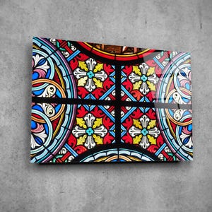 Decoración de pared con vitrales - Arte de pared de vidrio para decoración del hogar - Escultura de pared - Diseño de interiores - Regalo de cumpleaños - Arte de pared de vidrio templado - Colgante
