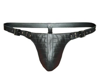 XL JOCK STRAP gay thong leather slip String Lederhose Jockstrap Leder pants M,L