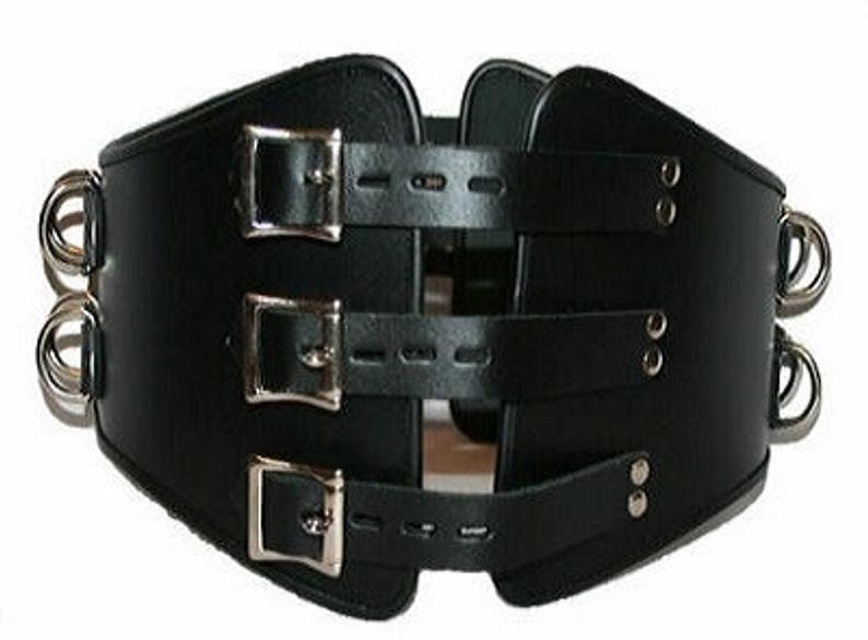 Mens Genuine Leather Heavy Duty Bondage Male Corset Cincher Etsy