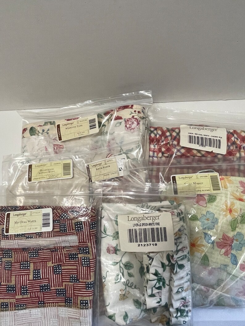 Longaberger Fabric Liners Etsy