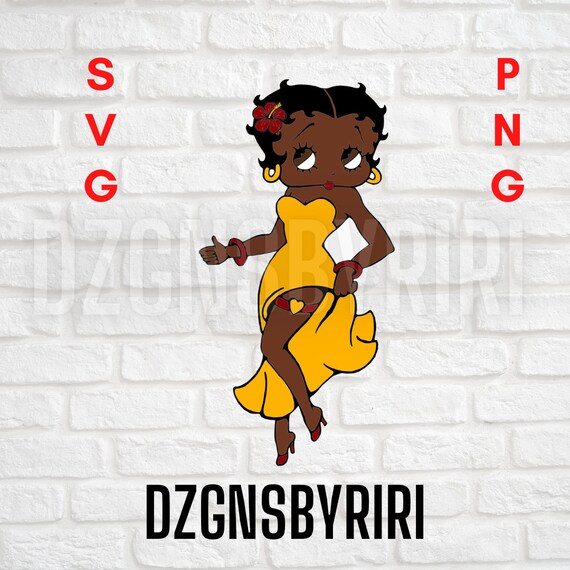 Black African-American Betty Boop Silhouette Cricut SVG PNG | Etsy