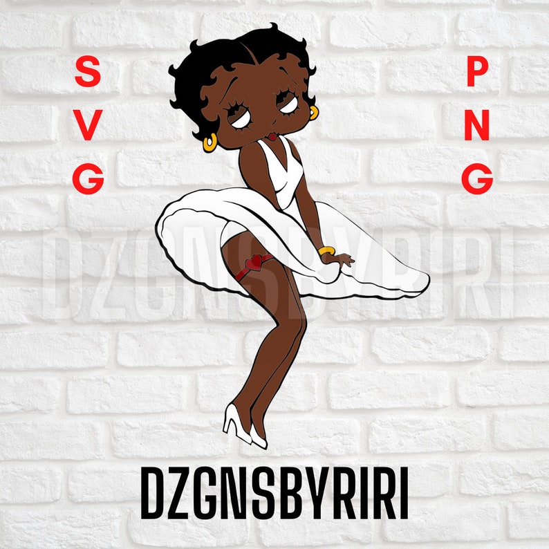 Download Black African-American Betty Boop Silhouette Cricut SVG ...