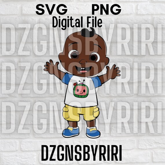 Download Black African American Cocomelon Happy Baby Boy With Dimples Etsy