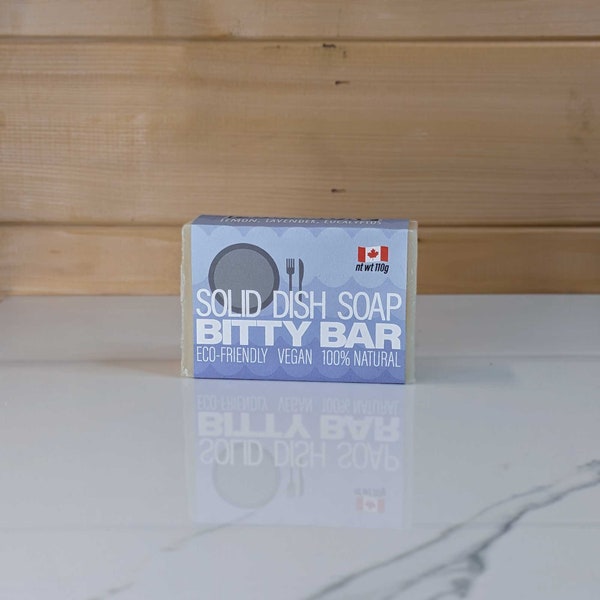 Solid Dish Soap  BITTY BAR - handmade, eco-friendly, all 100% natural, vegan bar soap