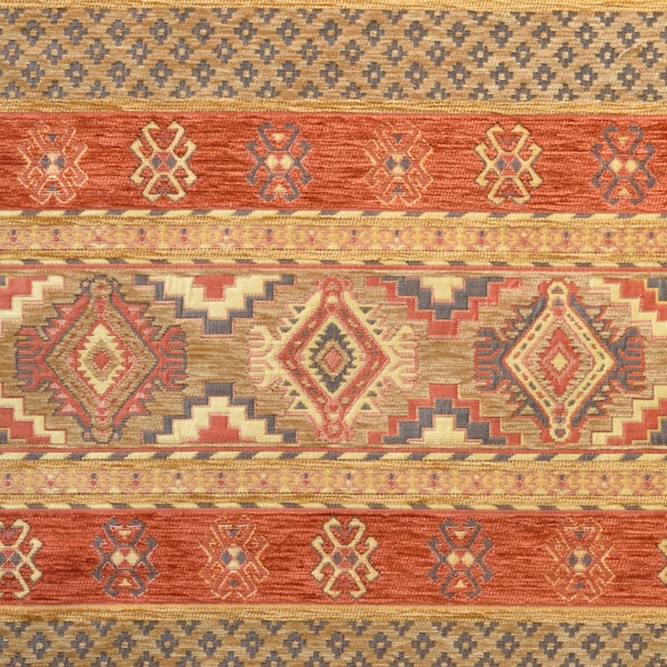 Red Ethnic Fabric,Brown Kilim Fabric,Chenille Fabric,Red Carpet Fabric,Kilim Fabric,home decor fabric,Upholstery Fabric,Geometric Fabric