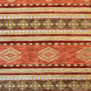 Brown Kilim Fabric,Chenille Fabric,Red Carpet Fabric,Red Ethnic Fabric,Kilim Fabric,home decor fabric,Upholstery Fabric,Geometric Fabric