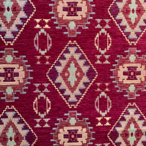 Roter Teppich Stoff,Roter Chenille Stoff,Teppich Stoff,Ethnischer Stoff,Kilim Stoff,Jacquard Stoff,Polster Stoff,Geometrischer Stoff