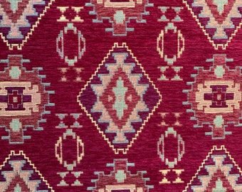 Red Carpet Fabric,Red Chenille Fabric,Carpet Fabric,Ethnic Fabric,Kilim Fabric,Jacquard Fabric,Upholstery Fabric,Geometric Fabric