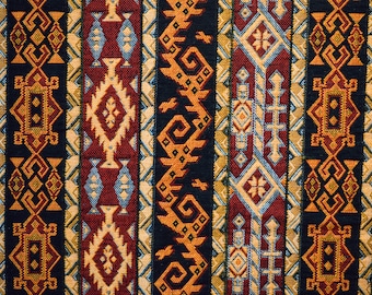Tissu de tapis de laine, tissu de conception de Kilim, tissu de tapis, tissu ethnique, tissu de Kilim, tissu tissé, tissu de tapisserie d'ameublement, tissu géométrique