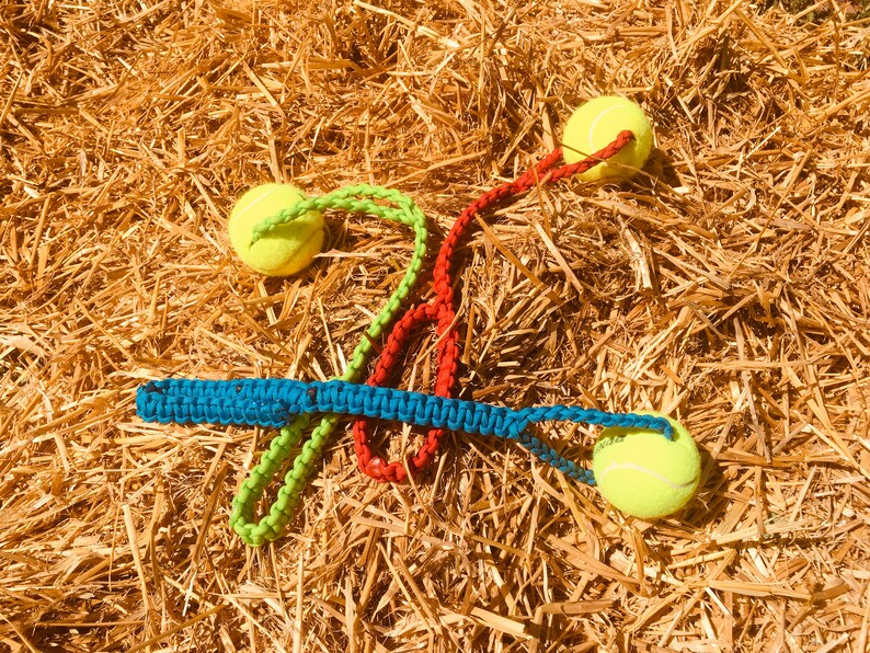 Handwoven Paracord Tennis Ball Dog Toy Etsy