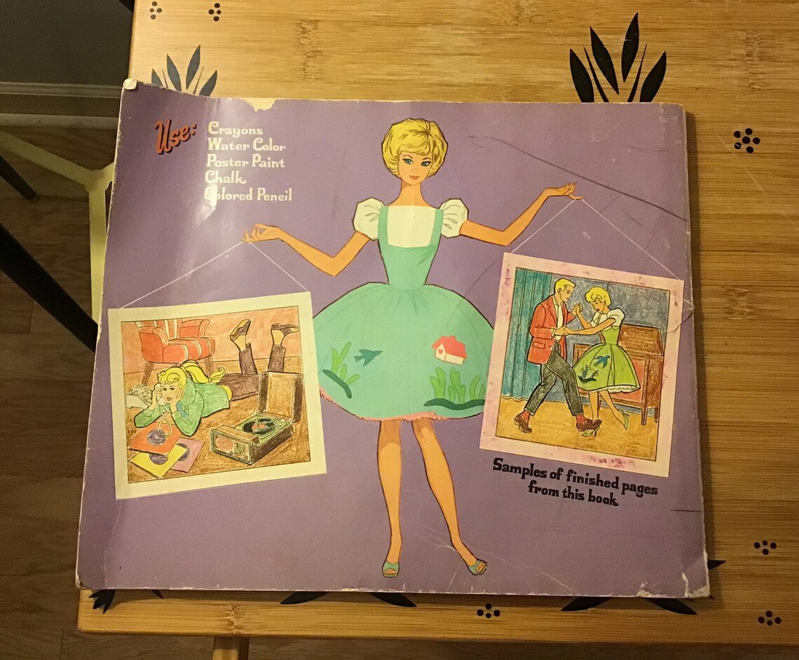 Vintage Barbie Color By Number | Etsy