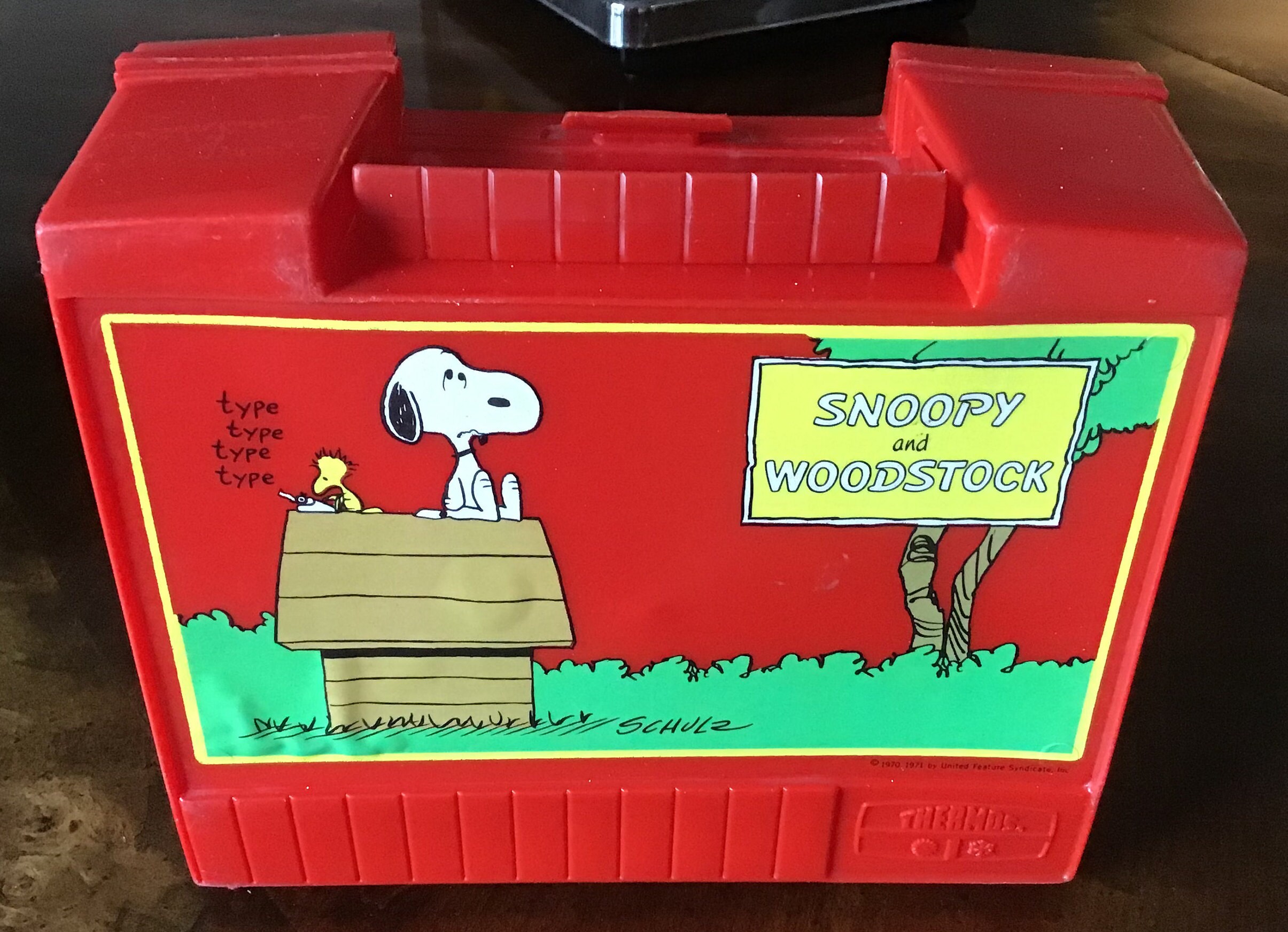 Snoopy and Woodstock Plastic Lunch Box Etsy
