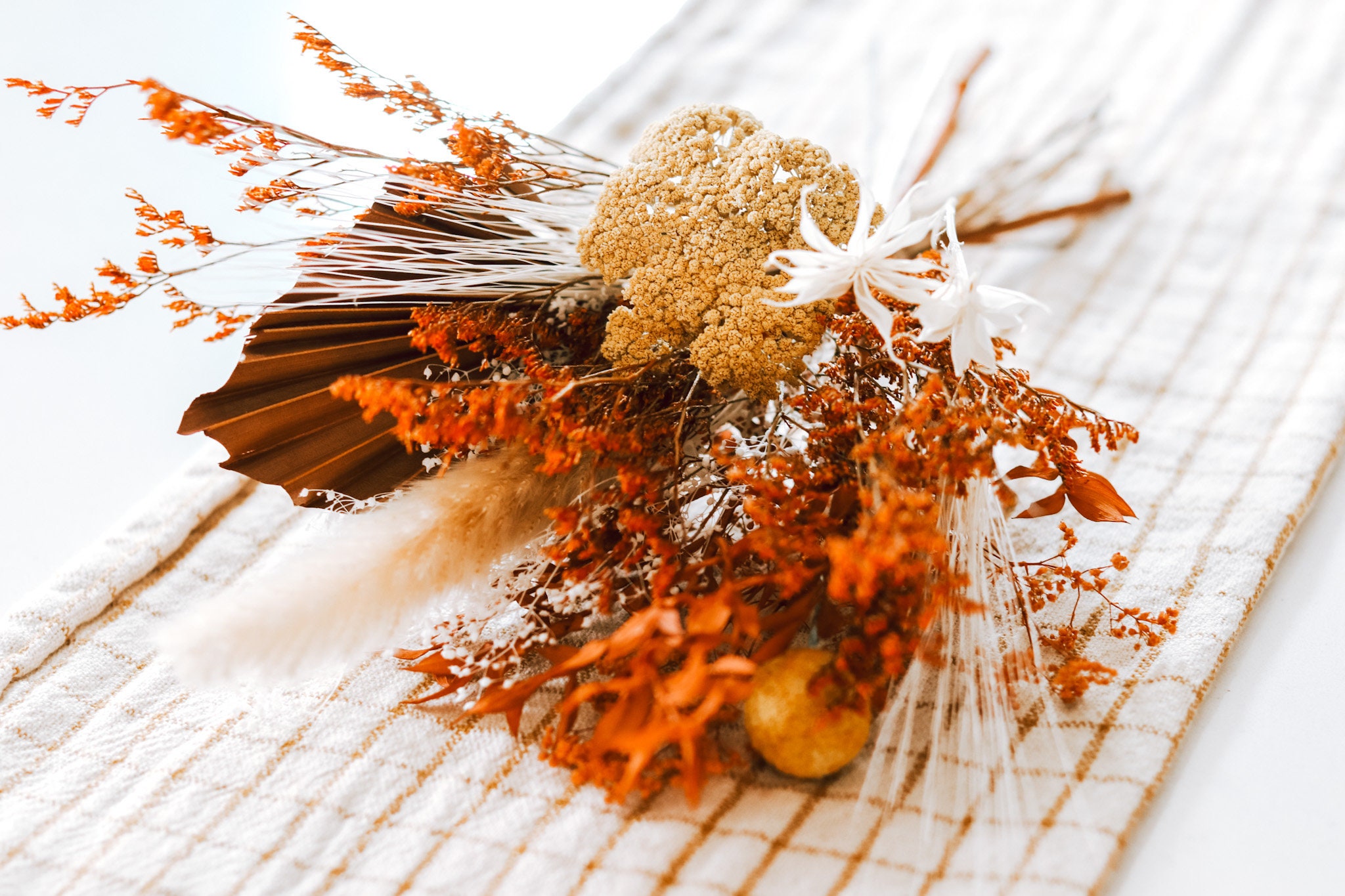 Fall Dried Flower Arrangement Terracotta Dried Florals Fall Etsy