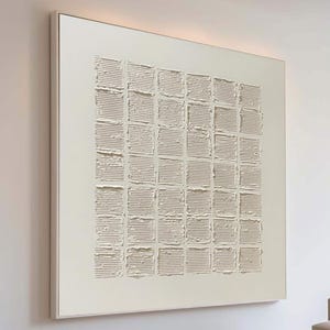 Beige Texutred Wandkunst, Beige minimalistische Malerei, minimalistische Wandkunst, handgemachte strukturierte Leinwand, große 3D-Texturmalerei, neutrale Wandkunst