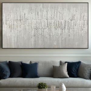 Beiges abstraktes Strukturgemälde: Minimalistische Leinwandkunst