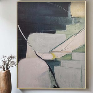 Large abstract paintings, Nordic oil paintings,beige gray paintings,primitive bohemian paintings, minimalist art,bohemian abstract paintings