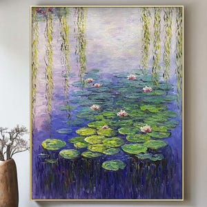 Textured Green Flower Canvas Art: 3D Minimalist Abstract Painting