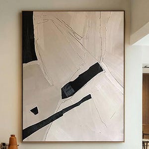 Minimalist Beige White Canvas Art, Beige Textured Abstract Painting, Handmade Canvas Art, Neutral Modern Decor, Wabi-Sabi Inspired Decor
