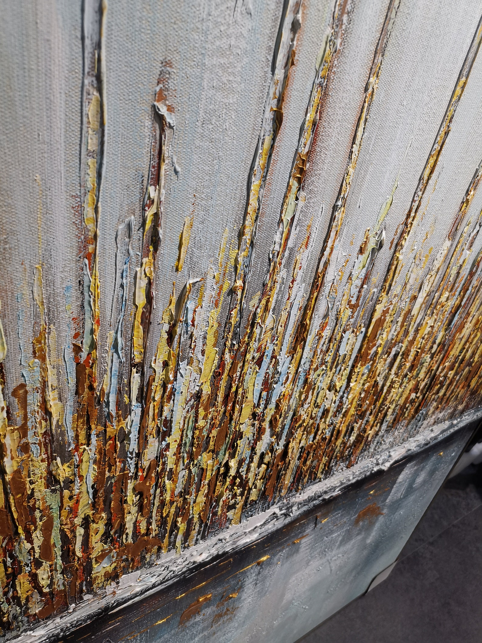 Gold Leaf Painting Large Abstract Painting on Canvas - Etsy