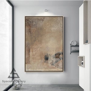 Beige Brown Wabi Sabi Wall Art Large Brown Abstract Canvas - Etsy