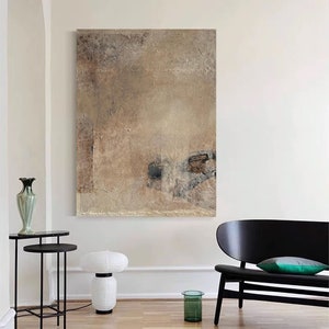 Beige Brown Wabi Sabi Wall Art Large Brown Abstract Canvas - Etsy