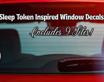 Paquete de archivos SVG inspirados en Sleep Token / Calcomanías de vinilo para ventanas de automóviles (Descarga digital)