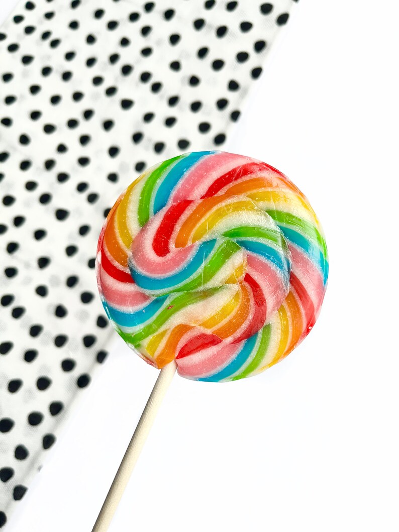 Rainbow Lollipops Rainbow Lollies Cake Toppers Edible Etsy