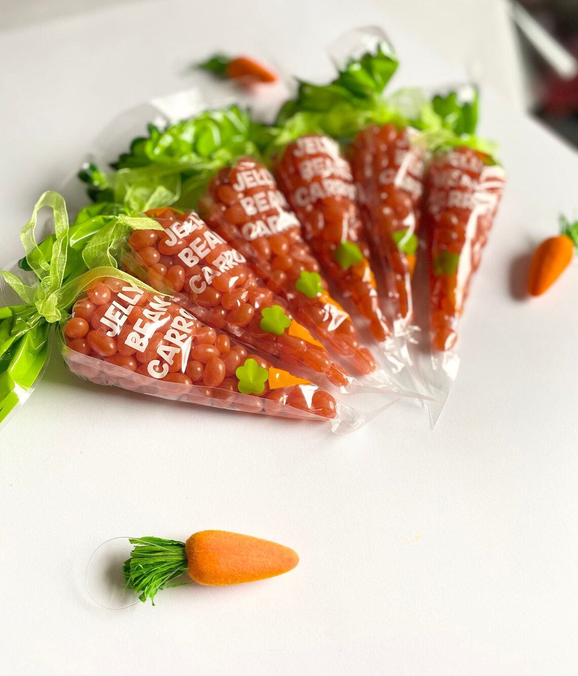 Jelly Bean Carrot Cones Orange Jelly Beans Spring Gifts Etsy