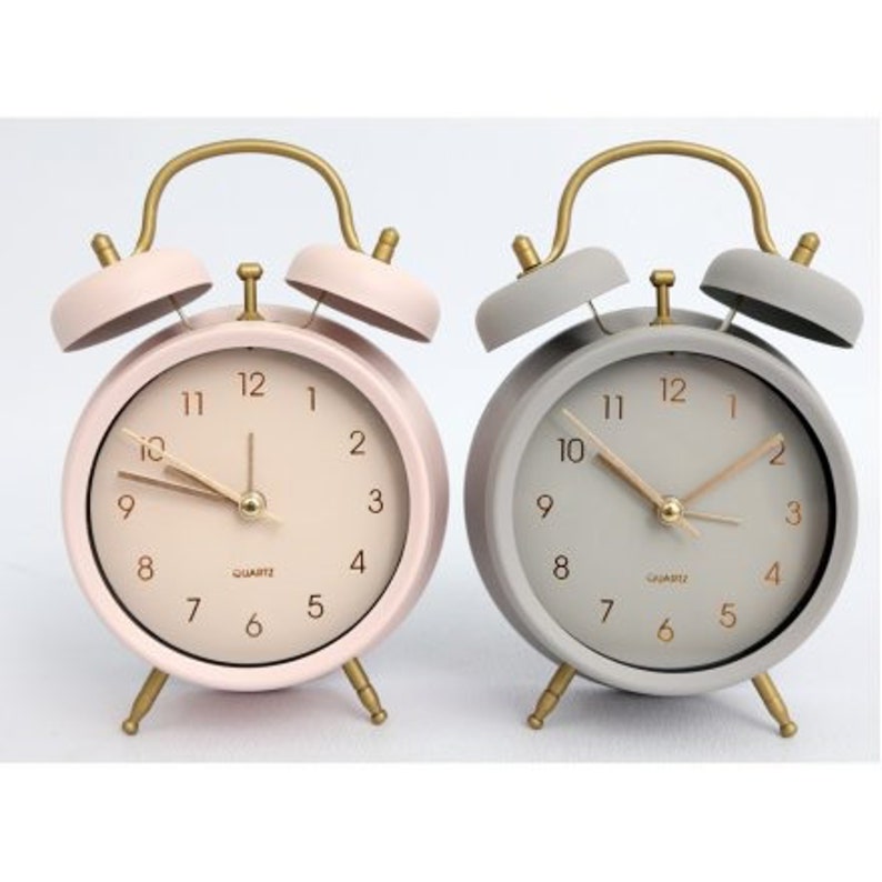 The cutest pastel pink traditional alarm clock Etsy